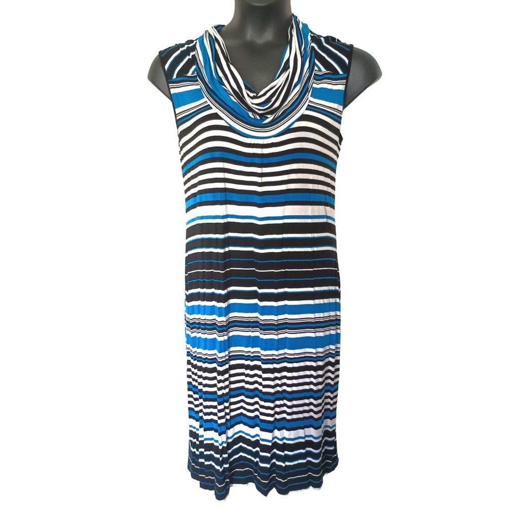 Spence Striped soft casual sleeveless dress L